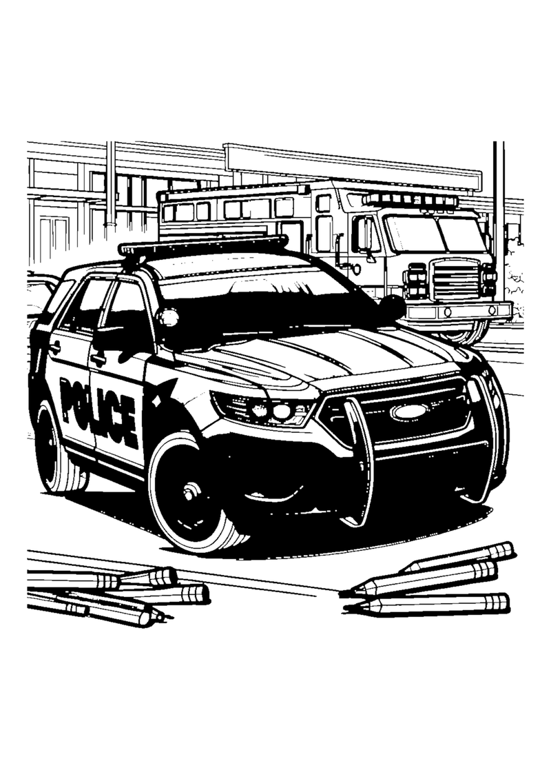 Polizeiauto im Einsatz