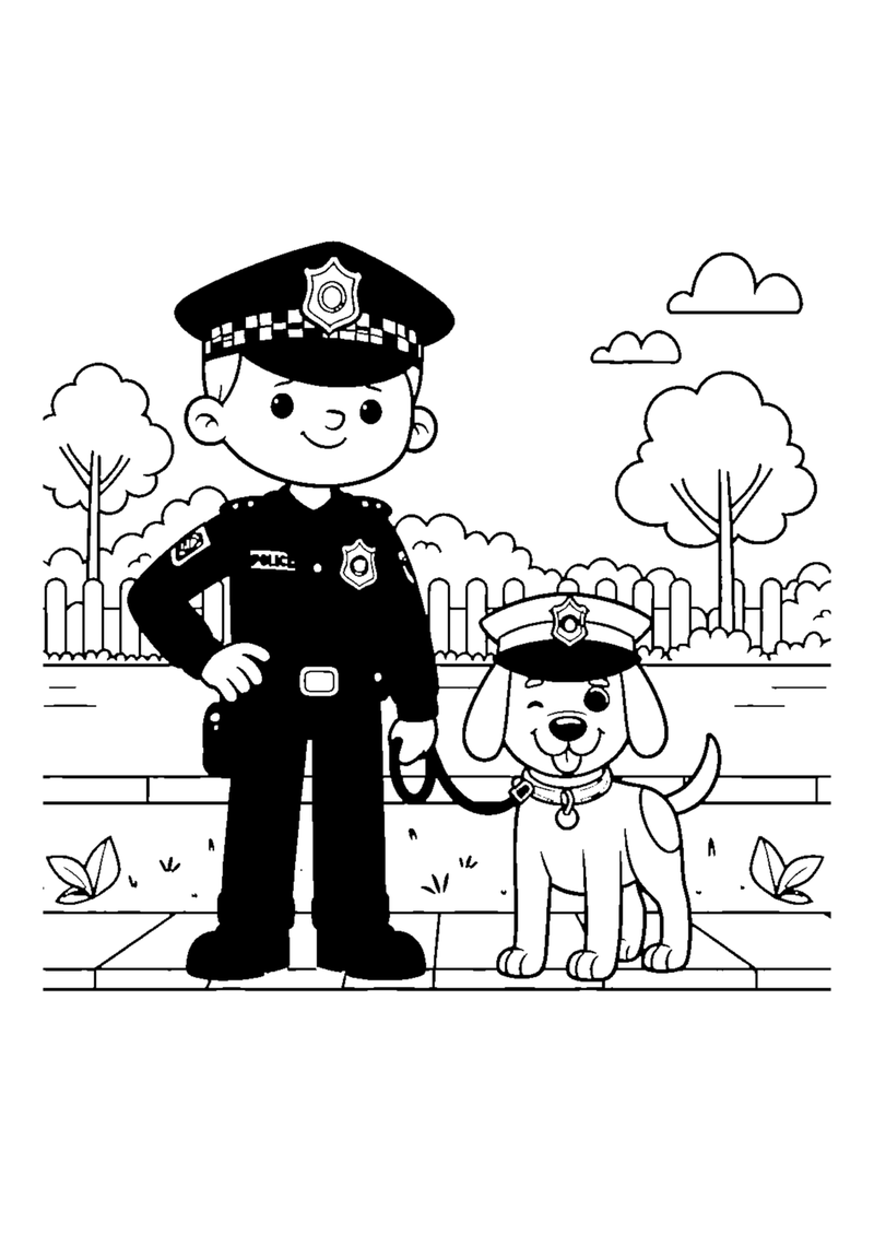 Polizist mit Hund