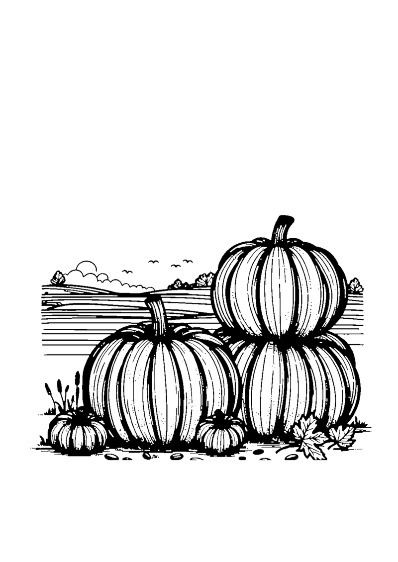 Gestapelte Kürbisse