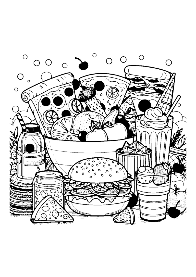 Leckeres Essen und Trinken