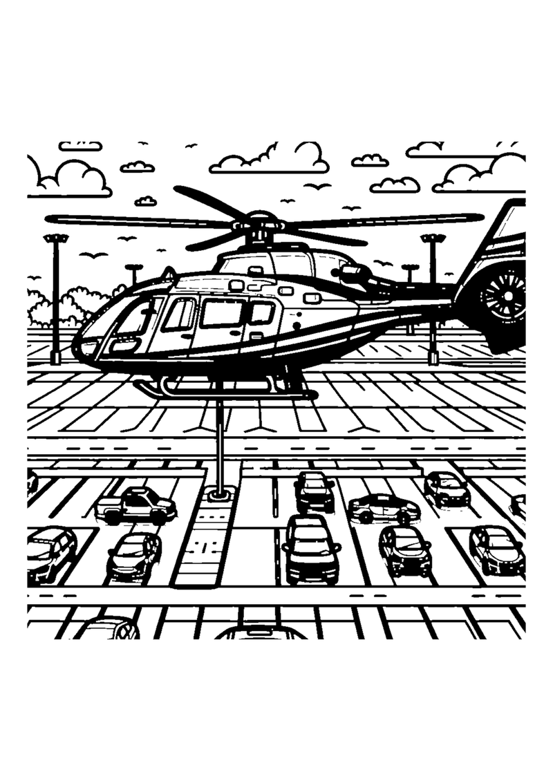 Hubschrauber am Himmel