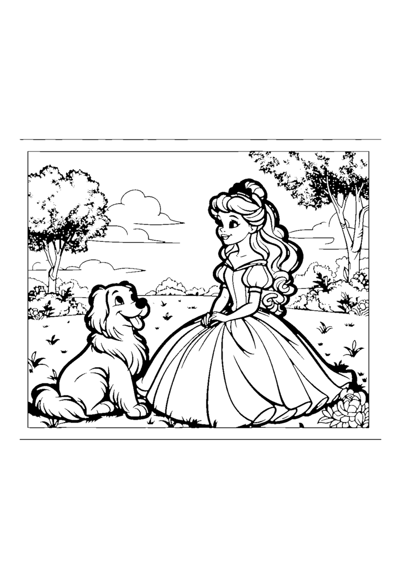 Prinzessin mit Hund