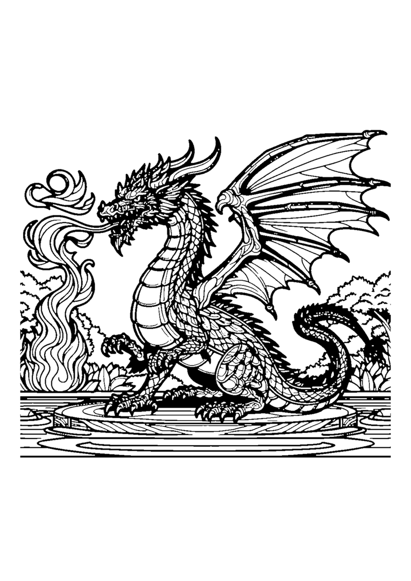 Feuerspuckender Drache