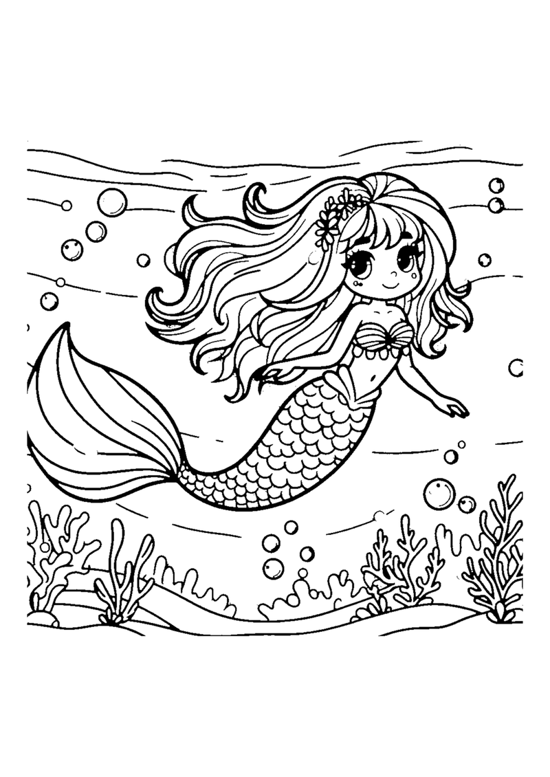 Schwimmende Meerjungfrau