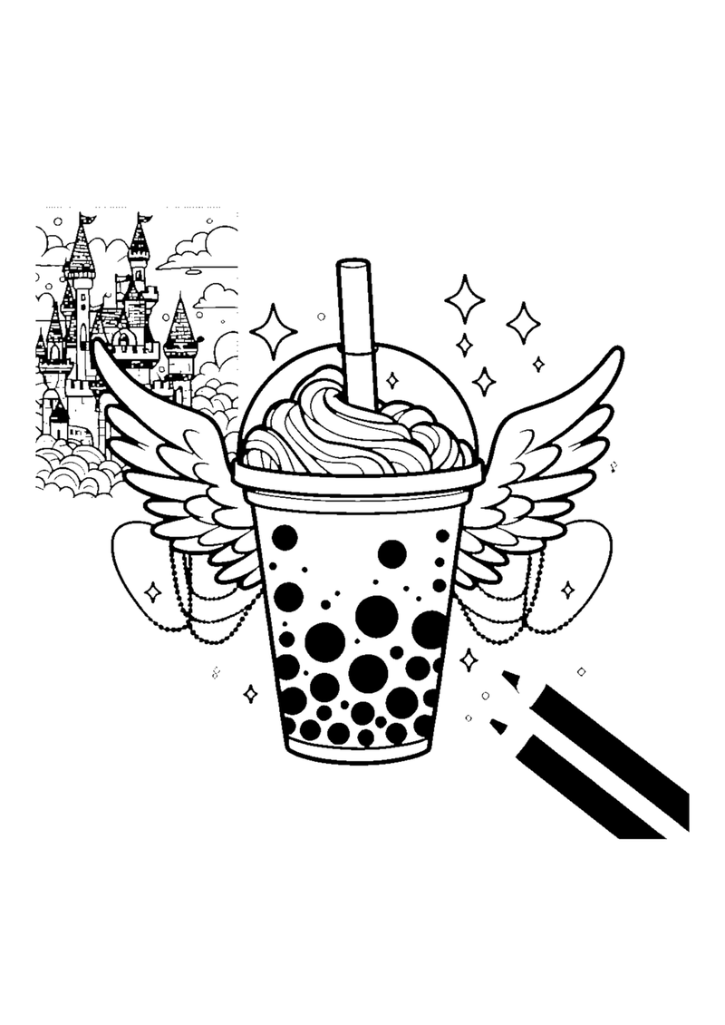 Bubble Tea mit Flügeln