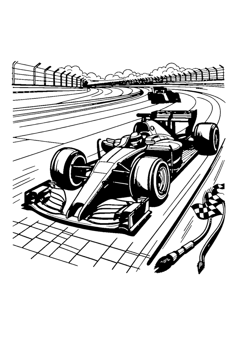 Rennfahrer im Rennauto