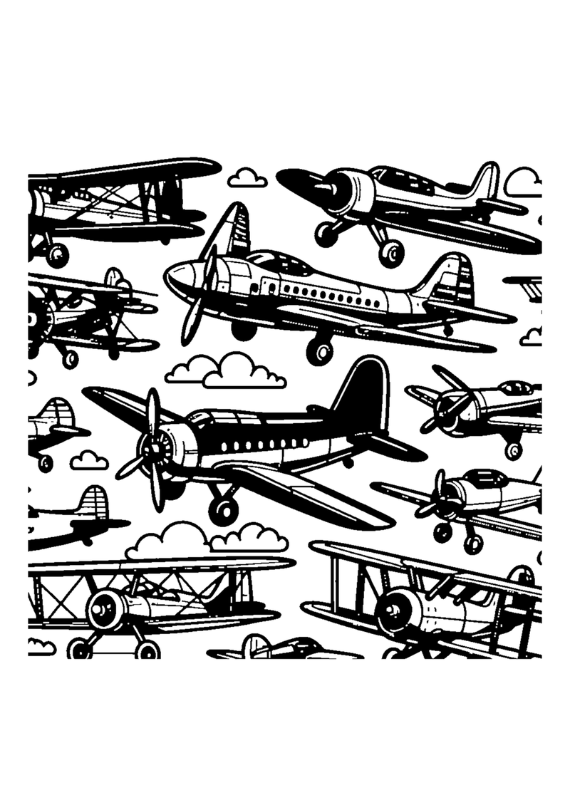 verschiedene Flugzeugtypen