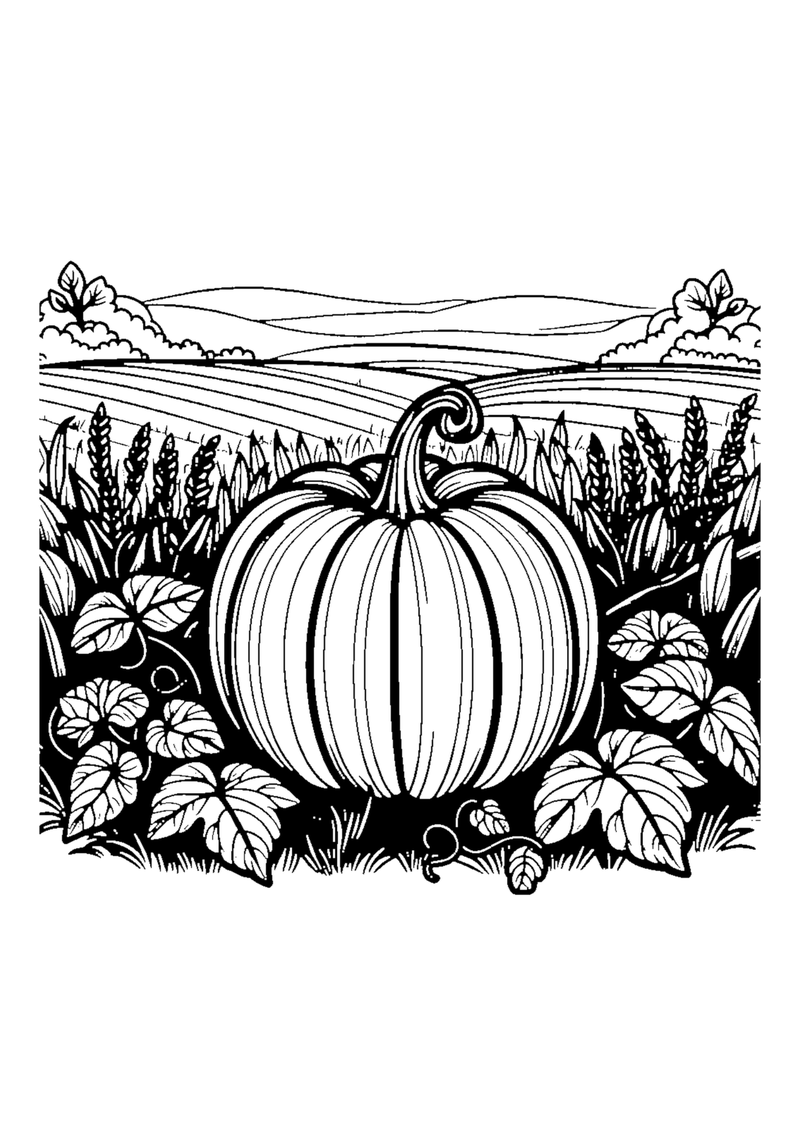 Kürbis auf dem Feld