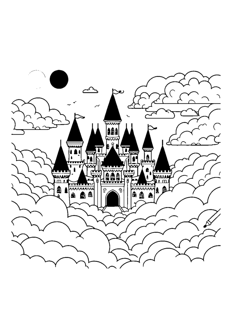 Schloss in den Wolken