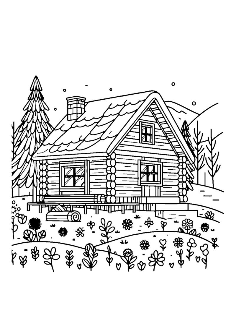 Schneehütte im Winter