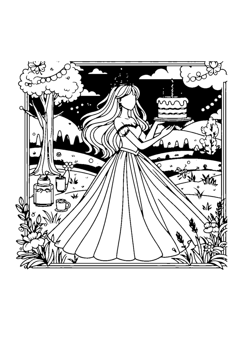 Prinzessin mit Kuchen