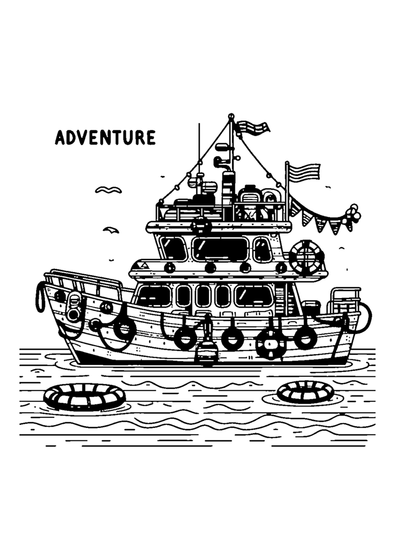 Abenteuerliches Boot