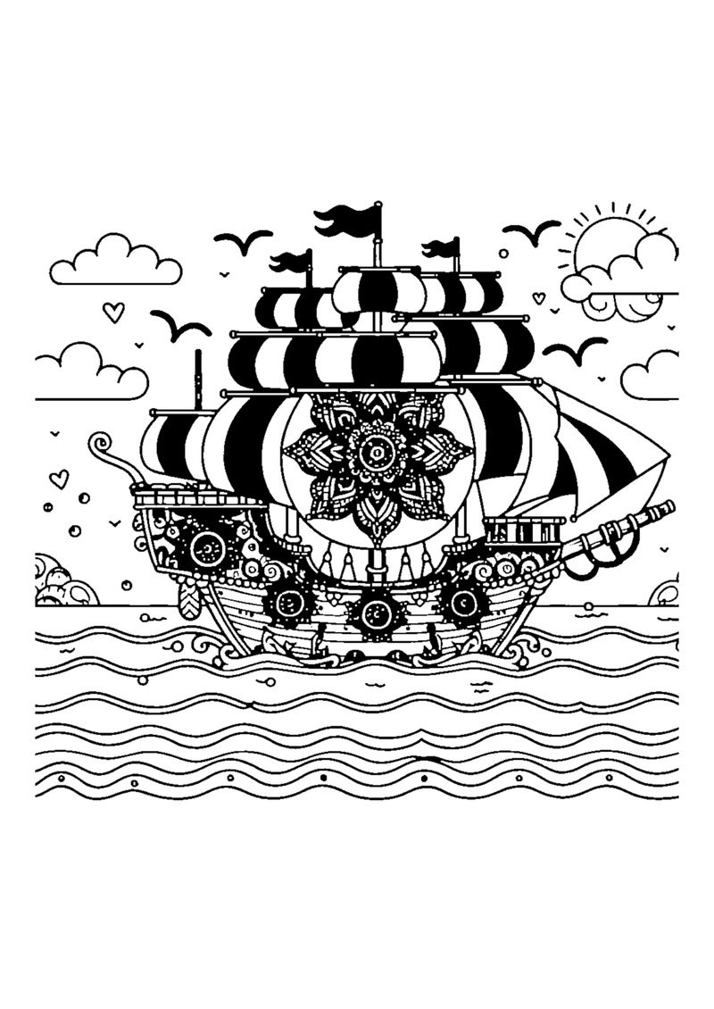 Piratenschiff Mandala