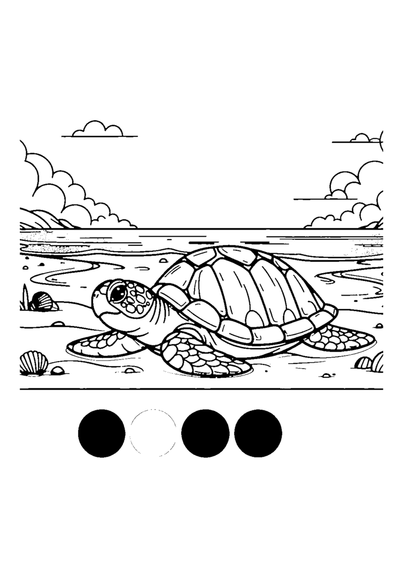 Schildkröte am Strand