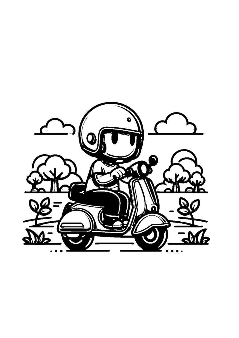 Motorrollerfahrer