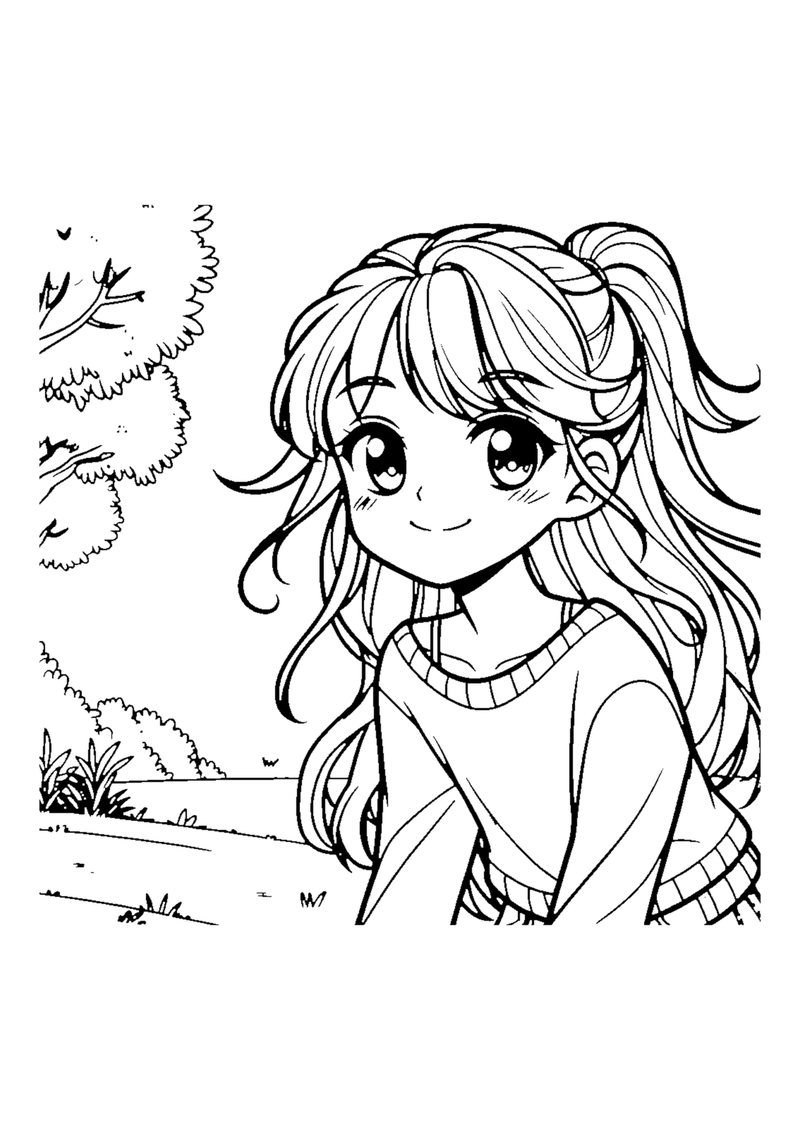 Mädchen zum Ausmalen