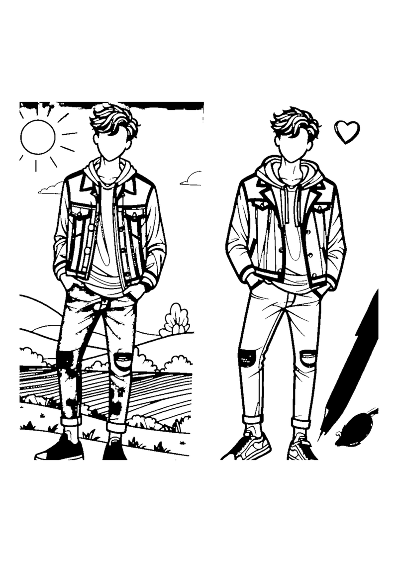 Modell mit coolen Klamotten