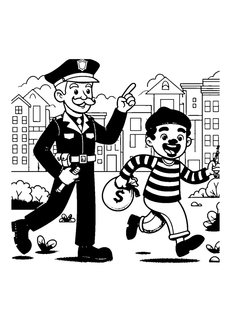 Polizei und Dieb
