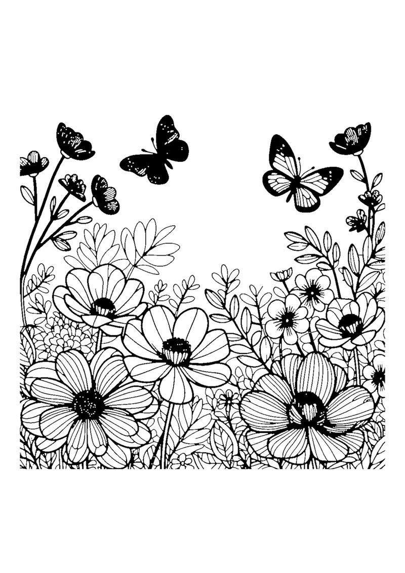 Blumen und Schmetterlinge