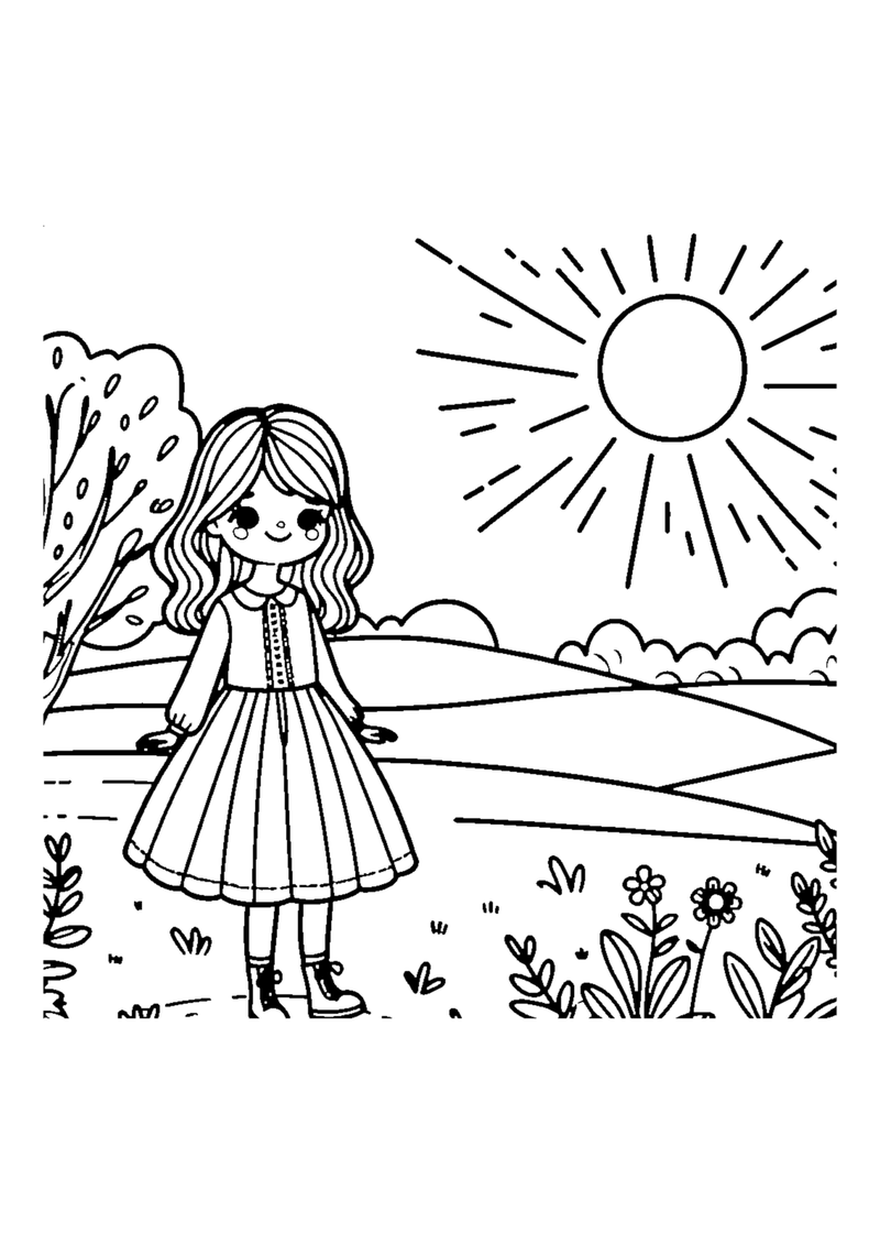 Mädchen in der Sonne