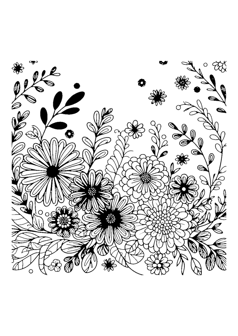 Blumen und Ornamente