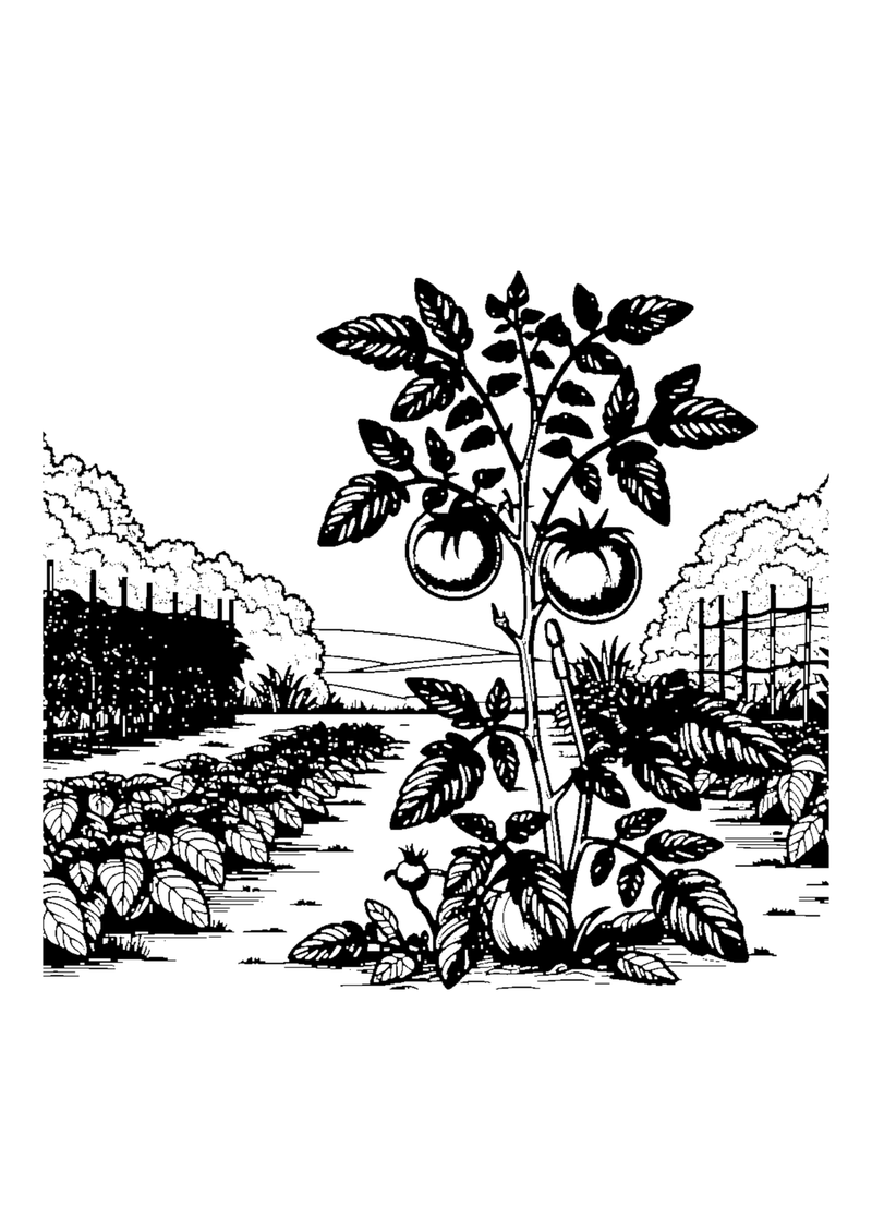 Tomatenpflanze im Garten