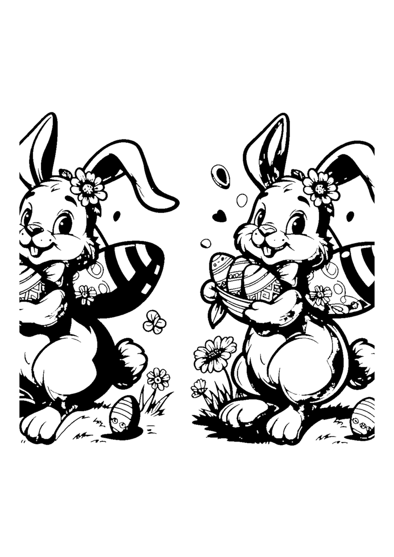 Osterhase mit Ostereiern