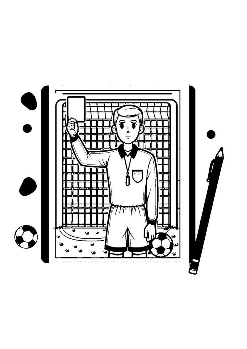 Schiedsrichter mit gelber Karte