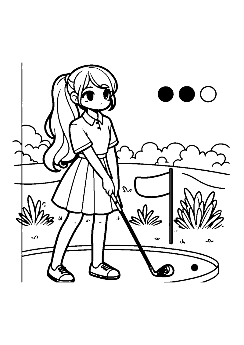 Minigolf Mädchen