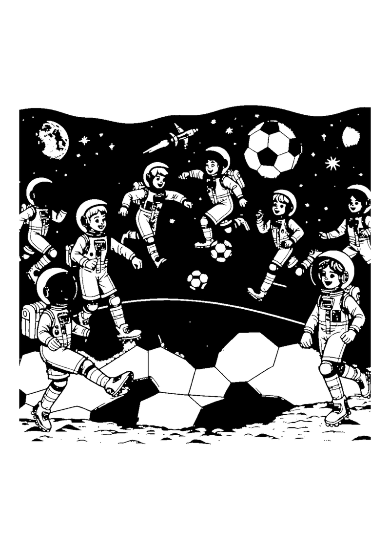 Fussball im Weltraum