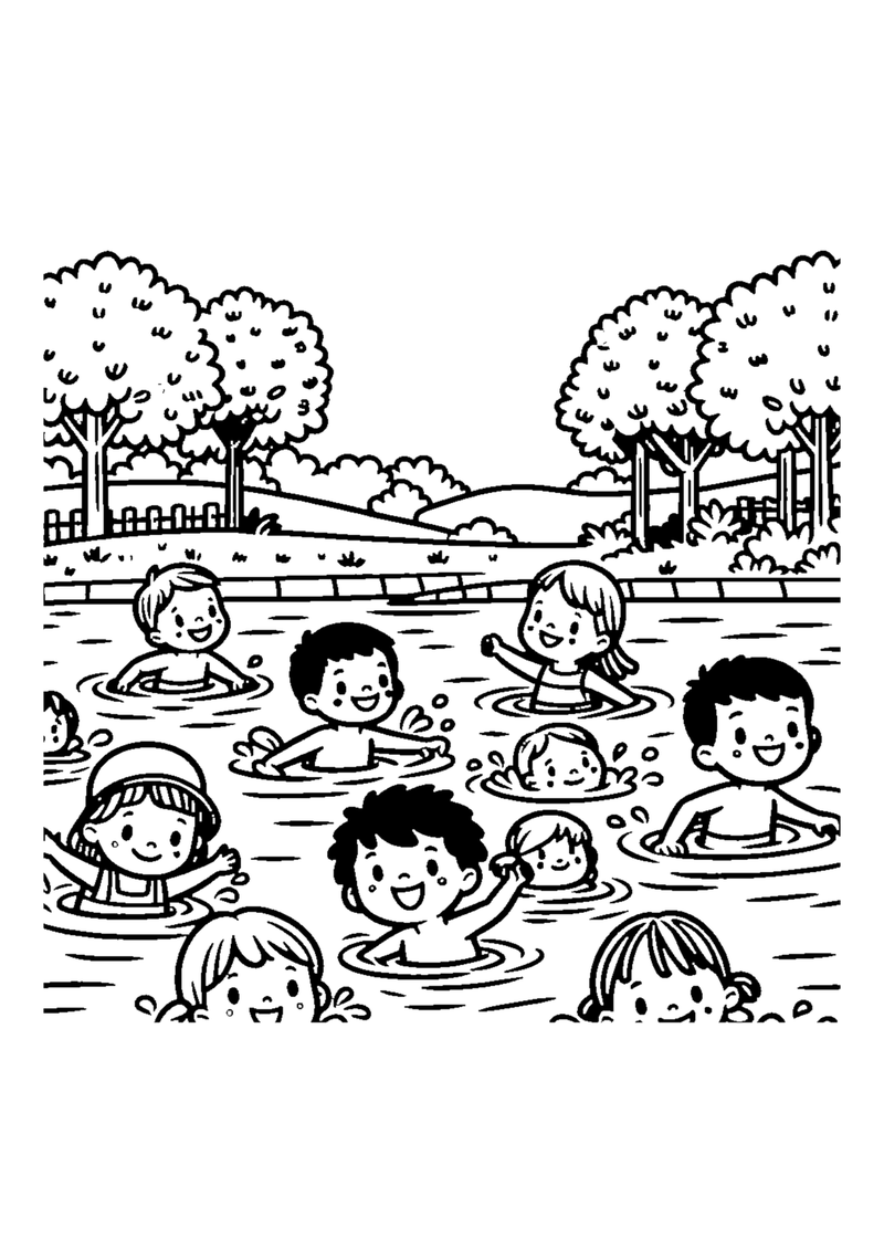 Kinder beim Schwimmen