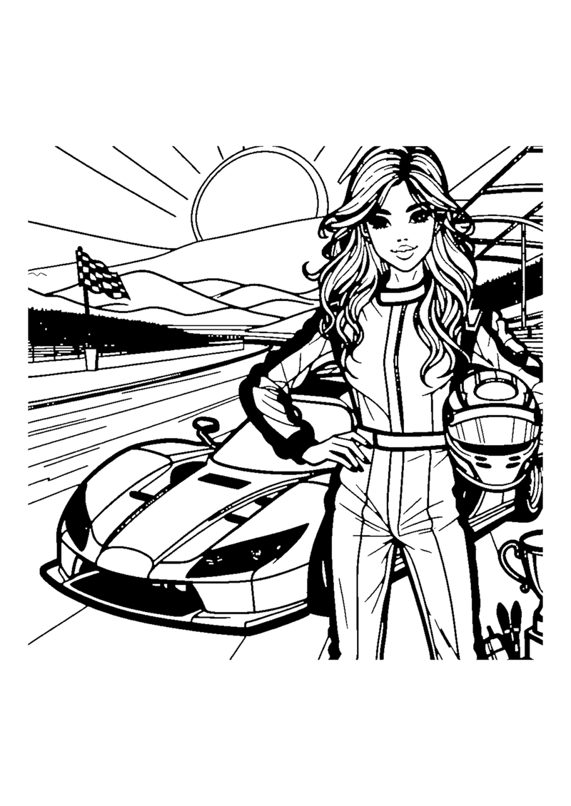 Rennfahrerin Siegerin