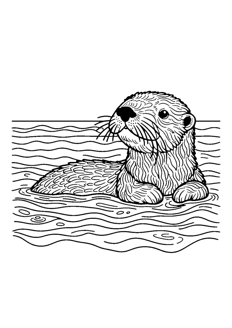 Seeotter im Meer