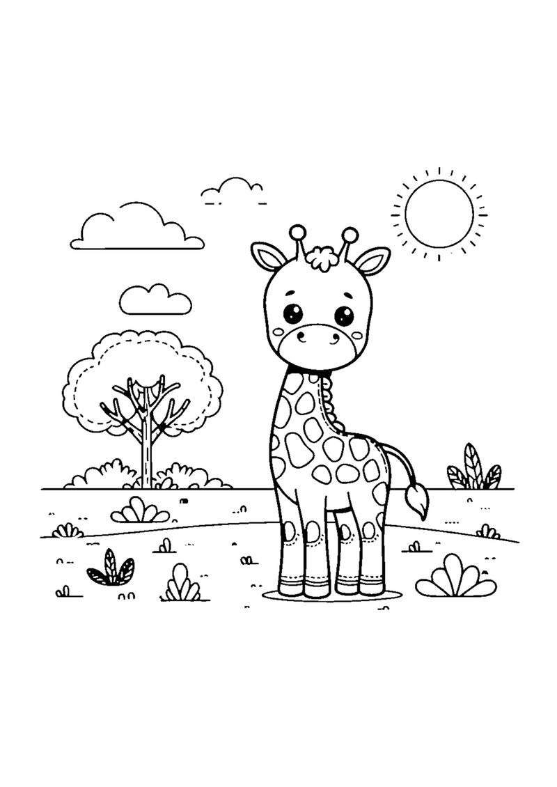 Lustige Giraffe