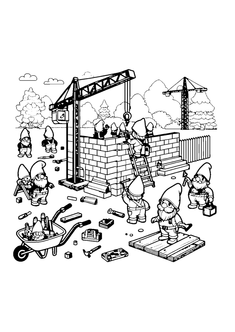 Wichtel auf der Baustelle