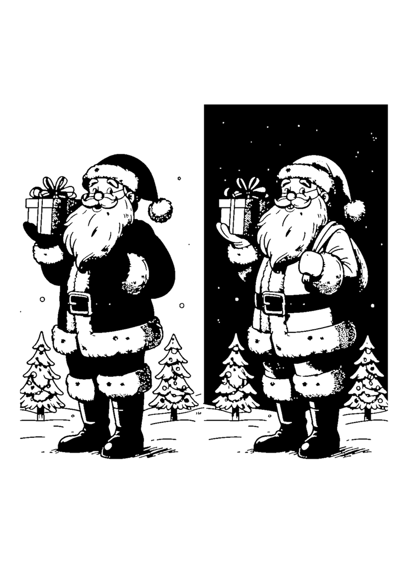 Weihnachtsmann mit Geschenken