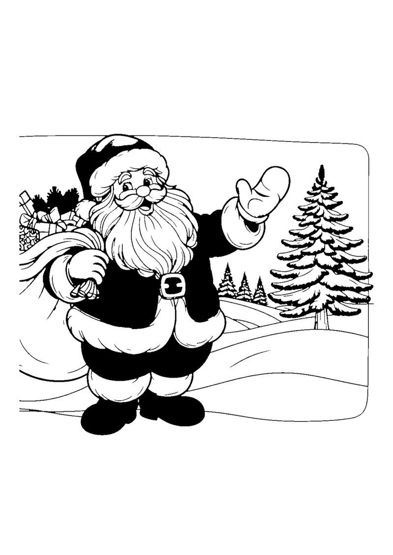 Weihnachtsmann und Geschenke