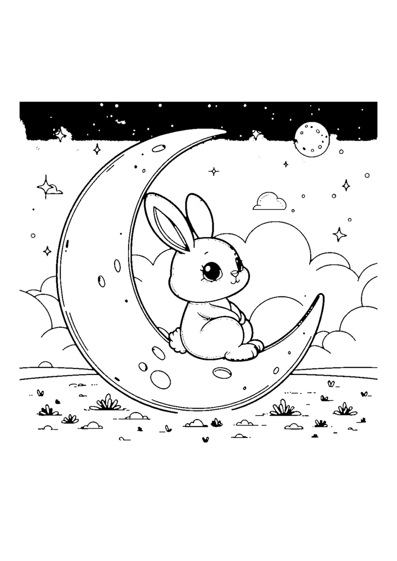 Hase auf dem Mond