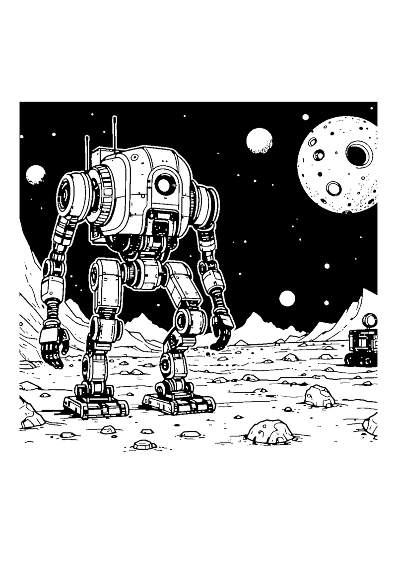 Roboter auf einem Planeten