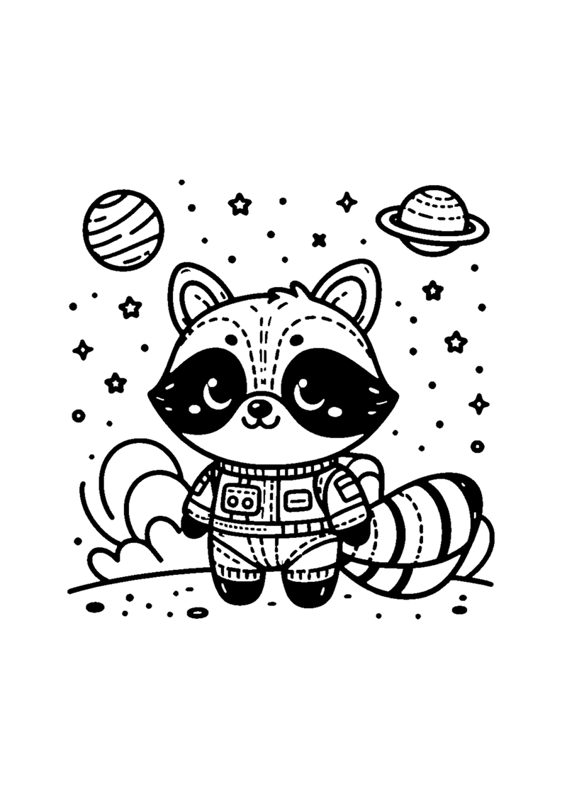 Waschbär im Weltraum