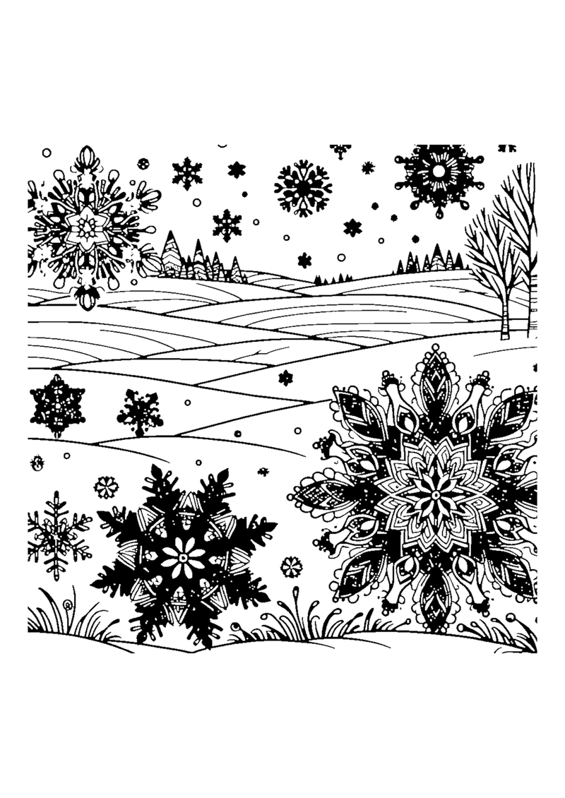 Januar Schneeflocken